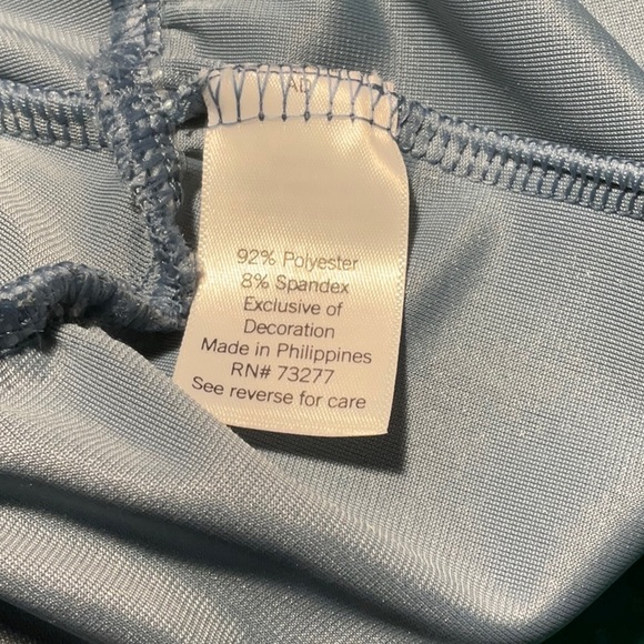 Lauren Conrad NWT’s Velvet Feel Blue Party Dress Long Sleeve Ruffle Hem Sz Large - Picture 13 of 15